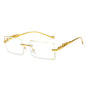 New Rimless Square Sunglasses Trendy Sunglasses Fashion Sunglasses