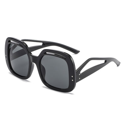 Hollow Square Large Frame Sunglasses New Fashion Hollow Leg Sunglasses