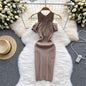 Sheath Dress Woman Gentle Cross Design