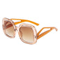 Hollow Square Large Frame Sunglasses New Fashion Hollow Leg Sunglasses