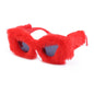 Plush Winter Sunglasses For Women Fashion Cat Eye Sunglasses Tiktok Sunglasses