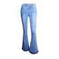 Women's Wide Leg Pants Jeans Bell Bottoms Embroidered Trousers